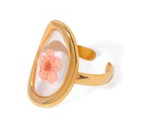 NEXAVKPR Accessoire sophistiqué pour bagues florales | Bague élégante en forme de fleur, accessoire contemporain décoré de fleurs pour les personnes à la mode