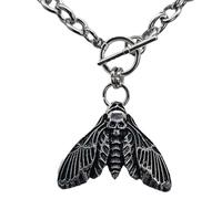 NEXAVKPR Collier gothique en forme de T avec chaîne de 44 cm | Bijoux en alliage pour une déclaration de mode audacieuse, détails de chaîne légère, amateurs de breloques alternatives
