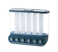 NEXAVKPR Distributeur de riz pour aliments secs, bleu foncé, 6 groupes | Récipient multifonction pour céréales, riz, céréales, céréales, grains de riz, facile à nettoyer, convient pour le riz