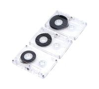 NEXAVKPR Lot de 3 cassettes audio inscriptibles avec pochettes | Étuis transparents avec deux rouleaux visibles, trois durées spécifiées, pour les réunions, les discours et les projets