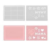 NEXAVKPR Moule de rangement en silicone avec motif de lettres creuses | Texture en silicone adaptée pour les vêtements et la papeterie, tri efficace pour les fournitures et les salles d'étude