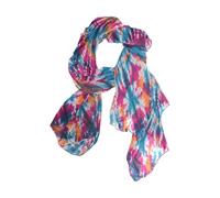 Nexawaveo Écharpe légère pour femme, flocons de neige, baies, Noël, tendance, pashmina, châle élégant, Motif coloré radial tie-dye, 90x180（CM）