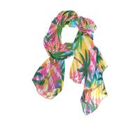 Nexawaveo Écharpe légère pour femme, flocons de neige, baies, Noël, tendance, pashmina, châle élégant, Palmier coloré tie-dye, 90x180（CM）