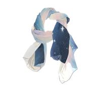 Nexawaveo Écharpe légère pour femme, motif étoile aquarelle, tendance, pashmina, châles élégants, Aquarelle Nuit étoilée, 90x180（CM）