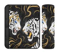 Nexawaveo Housses de sangle (25,4 x 19,8 cm) Big Cat Grayswirl - Épaulettes extra larges pour sièges de voiture, poussettes, sacs à dos