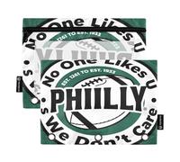 Nexawaveo Lot de 2 trousses à crayons vintage avec fermeture éclair lisse et fenêtre en PVC transparent pour classeur à 3 anneaux, vert