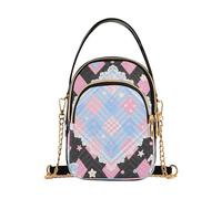 Nexawaveo Petit sac à bandoulière matelassé pour femme, sac à main à bandoulière, sac à main pour téléphone, portefeuille, sac à chaîne, Art patchwork mignon