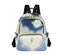 Nexawaveo Sac à dos matelassé pour femme Dreamy Gnome Night Carry-On 14", Nain de rêve, Small, Sacs à dos