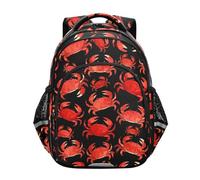 Nexawaveo Sac à dos pour enfants d'âge préscolaire pour garçons et filles de 3 à 8 ans, Red Crabs Dark, Small, Sacs à dos de voyage