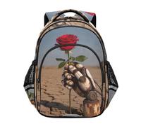 Nexawaveo Sac à dos pour enfants d'âge préscolaire pour garçons et filles de 3 à 8 ans, Robot et Rose Photo, Small, Sacs à dos de voyage