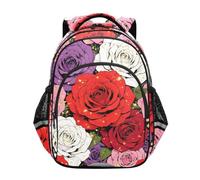 Nexawaveo Sac à dos pour enfants Sac à dos pour enfants, Roses de minuit | Elementary Sac à dos décontracté pour filles et garçons de 3 à 8 ans