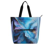 Nexawaveo Sac de piano imperméable pour cours de luxe fluide, bleu, violet, or, avec poches zippées pour partitions et livres