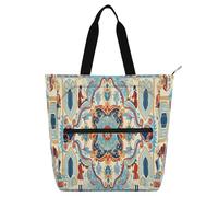 Nexawaveo Sac de piano imperméable pour cours de musique avec poches zippées pour partitions et livres, Figurines et motifs royaux beiges, One Size