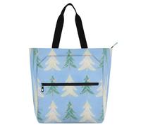 Nexawaveo Sac de piano imperméable pour leçons, arbre pastel, sac fourre-tout bleu avec poches zippées pour partitions et livres