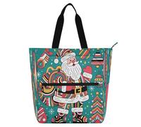 Nexawaveo Sac de piano imperméable pour leçons - Cadeau de Père Noël vert - Avec poches zippées - Pour partitions et livres, Cadeau de Père Noël vert, Taille unique