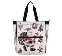 Nexawaveo Sac de piano imperméable pour leçons - Cadeau de Père Noël vert - Avec poches zippées - Pour partitions et livres, Ligne de Noël, Taille unique