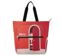 Nexawaveo Sac de piano imperméable pour leçons - Cadeau de Père Noël vert - Avec poches zippées - Pour partitions et livres, Salutation du Père Noël, Taille unique