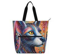 Nexawaveo Sac de piano imperméable pour leçons de chien psychédélique à pois oranges avec poches zippées pour partitions et livres