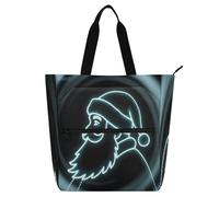 Nexawaveo Sac de piano imperméable pour leçons - Motif Père Noël fantaisiste - Vert - Avec poches zippées - Pour partitions et livres, Père Noël fantaisiste vert, Taille unique