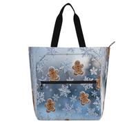 Nexawaveo Sac de piano imperméable pour leçons - Vert - Arbre de Noël - Avec poches zippées - Pour partitions et livres, Pain d'hiver flocons de neige, Taille unique