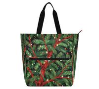 Nexawaveo Sac de piano imperméable pour leçons - Vert - Arbre de Noël - Avec poches zippées - Pour partitions et livres, Sapin de Noël vert, Taille unique