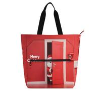 Nexawaveo Sac de piano imperméable pour leçons - Vert - Arbre de Noël - Avec poches zippées - Pour partitions et livres, Motif Père Noël 3D Rouge, Taille unique