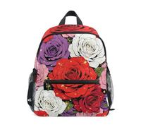 Nexawaveo Sacs à dos préscolaires pour enfants Sac à dos pour tout-petits, Roses de minuit - 1, Medium, Dessin animé