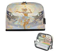 Nexawaveo Trousse à crayons de grande capacité 21,1 x 15 cm Art nouveau fille pastel pour l'école, le bureau, les voyages