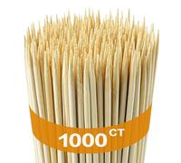 Nexboraque Lot de 1 000 brochettes en bambou naturel de 4 mm pour griller, kabob, fruits, apéritif, cocktail, saucisse, fontaine de chocolat, barbecue, bouquet de fleurs