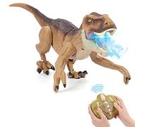 NEXBOX Jouet Dinosaure télécommandé pour Enfants - Grand RC Velociraptor Dino électrique avec Son et lumière, Marche, rugit, Twist, Cadeau d'anniversaire de 3 4 5 6 7 8-12 Ans garçons