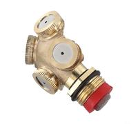 Nexbrill Buse de pulvérisation en laiton à 4 trous avec filtre, atomiseur d'irrigation DN15 de 1,2 cm pour brumisateur de refroidissement de jardin, débit de 80 à 150 l/h, diamètre de 1,2 m
