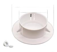 Nexbrill Cache-trou mural fendu décoratif en polypropylène pour ouvertures de tuyaux AC pour plaque à clipser pour câbles ou raccords de tuyauterie, blanc, plusieurs tailles 34 mm-170 mm pour bureau à