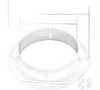 Nexbrill Cache-trou mural fendu décoratif en polypropylène pour ouvertures de tuyaux AC pour plaque à clipser pour câbles ou raccords de tuyauterie, blanc, plusieurs tailles 34 mm-170 mm, pour bureau