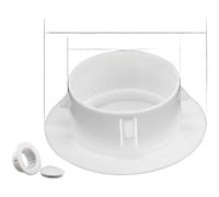 Nexbrill Cache-trou mural fendu décoratif en polypropylène pour ouvertures de tuyaux AC pour plaque à clipser pour câbles ou raccords de tuyauterie, blanc, plusieurs tailles 34 mm-170 mm pour la