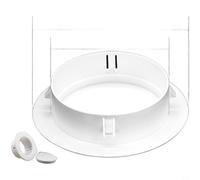 Nexbrill Cache-trou mural fendu décoratif en polypropylène pour ouvertures de tuyaux AC pour plaque à clipser pour câbles ou raccords de tuyauterie, blanc, plusieurs tailles 34 mm-170 mm pour la