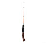 Nexbrill Canne à pêche sur glace 2 sections solide haute sensibilité flexible retour rapide équipement de pêche extérieur portable 50/60/70 cm (50 cm F)