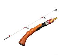 Nexbrill Canne à pêche sur glace 2 sections solide haute sensibilité flexible retour rapide équipement de pêche extérieur portable 50/60/70 cm (60 cm A)