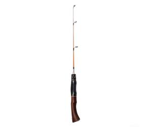 Nexbrill Canne à pêche sur glace 2 sections solide haute sensibilité flexible retour rapide équipement de pêche extérieur portable 50/60/70 cm (50 cm F)