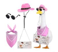 Nexbrill Ensemble de décoration en polyester pour extérieur Thème | Comprend un chapeau de cowboy, un bandana, des lunettes de soleil ; festif pour un look occidental pour le porche ou la
