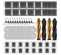 Nexbrill Ensemble de pièces de rechange pour aspirateur Mobius 60 Matrix10 Ultra, 12 filtres, 16 serpillères, sacs à poussière, brosses latérales et 4 brosses principales