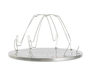 Nexbrill Grille à pain en acier inoxydable pour la cuisson et le refroidissement, grille de cuisson ronde amovible pour camping, barbecue et pique-nique en plein air, support de grille-pain résistant
