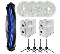 Nexbrill Kit de remplacement pour aspirateur robot ECOVACS pour DEEBOT N30 pour OMNI/N30 Pro pour OMNI compatible avec brosse principale, brosses latérales, chiffons de nettoyage et sacs à poussière