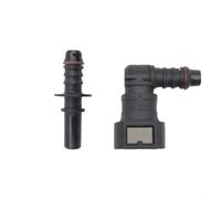 Nexbrill Kit de réparation rapide pour tuyau de carburant - Coude de 9,49 mm ID avec connecteur mâle pour tuyau en caoutchouc de 5/16" et tube en nylon de 6,35 mm - Kit de réparation automobile en