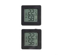 Nexbrill Lot de 2 thermomètres et hygromètres numériques pour mini moniteur de climat intérieur avec dos magnétique, jauge d'humidité de température précise pour serre à domicile, bureau, plage de -20
