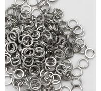 Nexbrill Lot de 200 anneaux fendus en acier inoxydable 304 pour leurres Crankbaits hameçons 5 tailles 4-6 mm