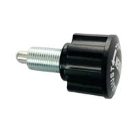Nexbrill Lot de 5 boulons de réglage pour vélo d'appartement pour vélo dynamique, acier et ABS avec boutons cannelés de 22/24 mm, goupille à ressort noire et orange pour équipement de gym (22 mm noir)