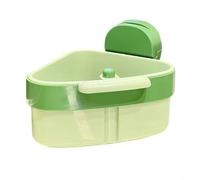 Nexbrill Passoire d'évier avec ventouse, étagère d'angle peu encombrante pour débris alimentaires, rangement multifonction pour éponges et brosses, gadget de cuisine facile à installer, 12 x 12 x 10