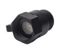 Nexbrill Robinet d'arrêt pour pommeau de douche en laiton massif avec contrôle du débit, poignée à levier G1/2" pour appareils de plomberie de salle de bain, économiseur d'eau facile à installer (noir