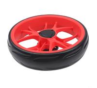 Nexbrill Roue de rechange pour chariot de golf à essieu de 10 mm, pneu tout terrain en EVA silencieux, construction en plastique pour parcours et chemin, diamètre extérieur de 25,5 cm (rouge)