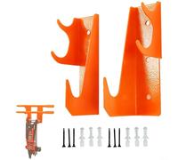 Nexbrill Support de cric mural en acier robuste avec double crochet pour un rangement sécurisé des crics de voiture ou camion à une ou deux sections dans le garage ou l'atelier (orange)